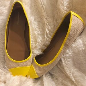 Banana republic tweed color block flats